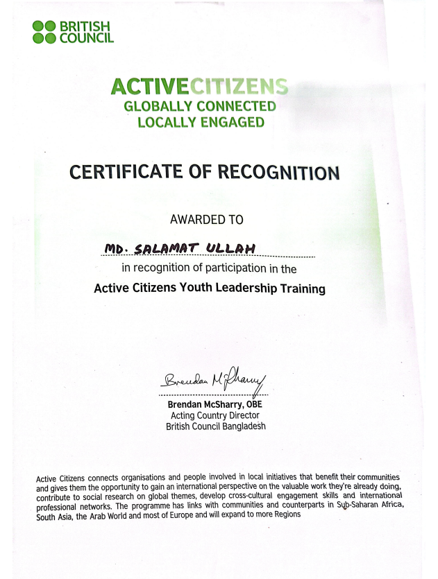 British Active Citizen Certification
